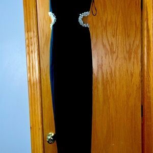 Hello Molly Size Small ON THE RUNWAY STRAPLESS BANDAGE MAXI DRESS BLACK